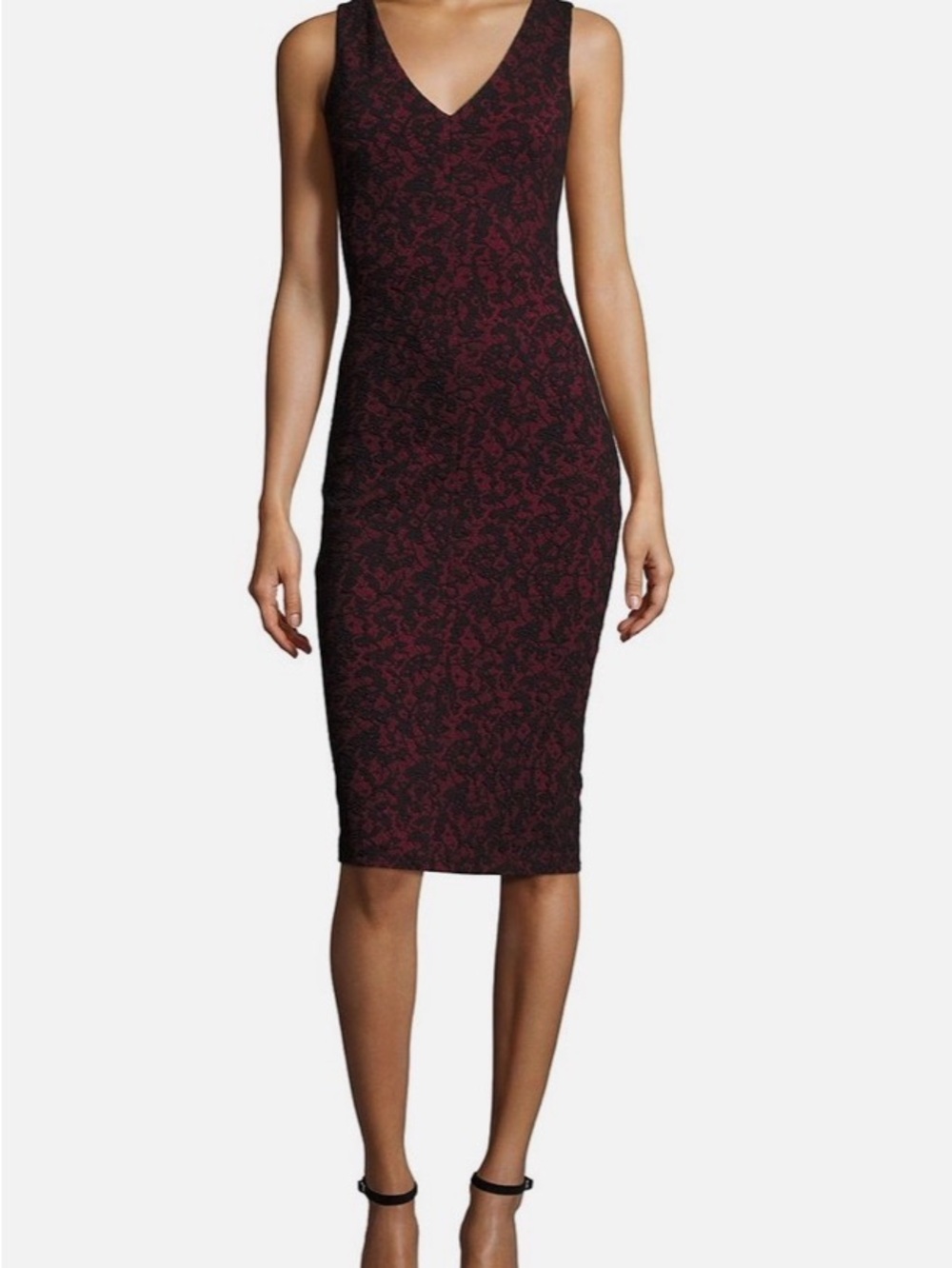 MICHAEL KORS Umbria Sleeveless V-Neck Lace Sheath Dress 10
